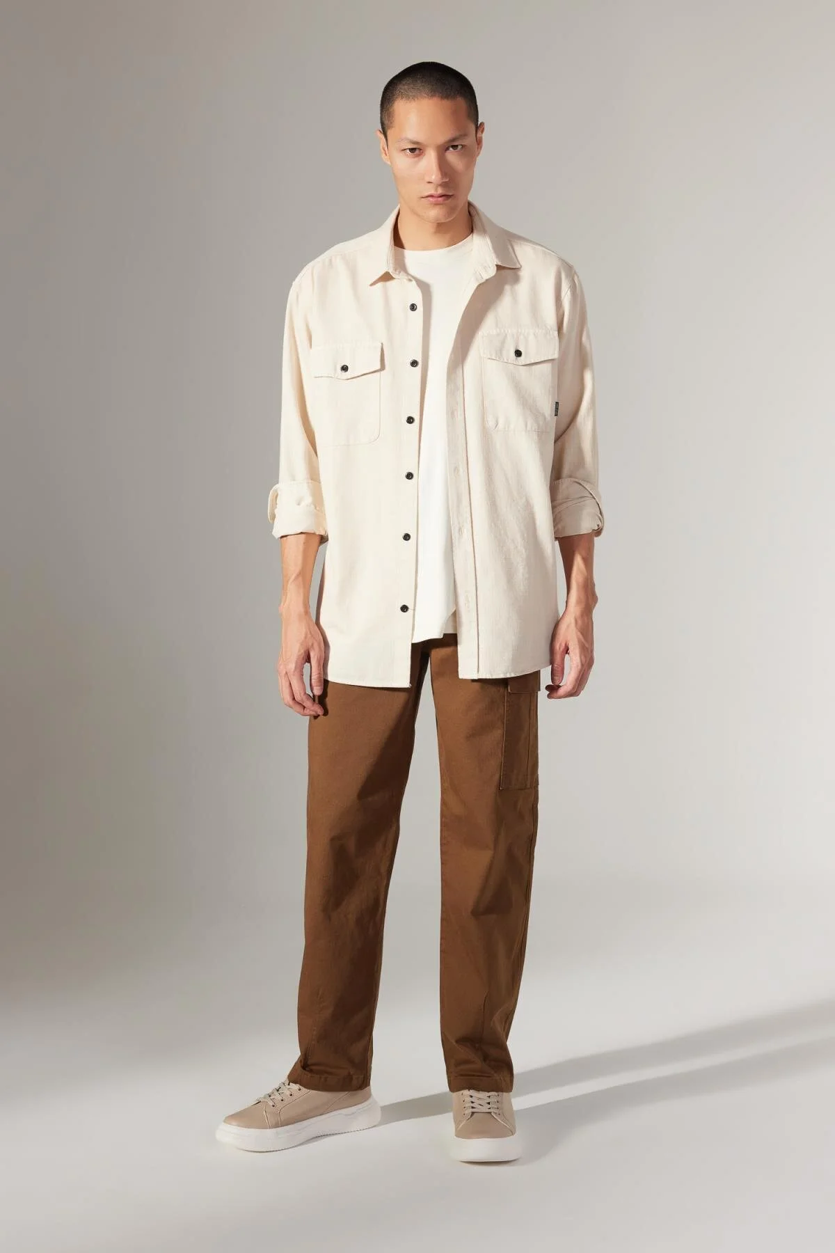 Bild von DeFacto Gabardine-hose, Baggy-passform, Gerades Bein Mit Taschen, B3664ax23au - 34/30
