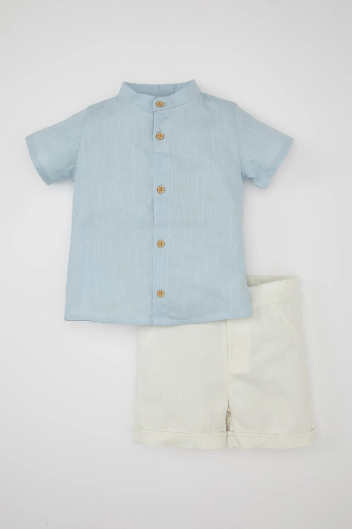 Bild von DeFacto 2-teiliges Set Aus Flammigem Popeline Für Babys – Kurzärmliges Hemd Und Shorts C3445a524sm für Herren - 18–24 Monate