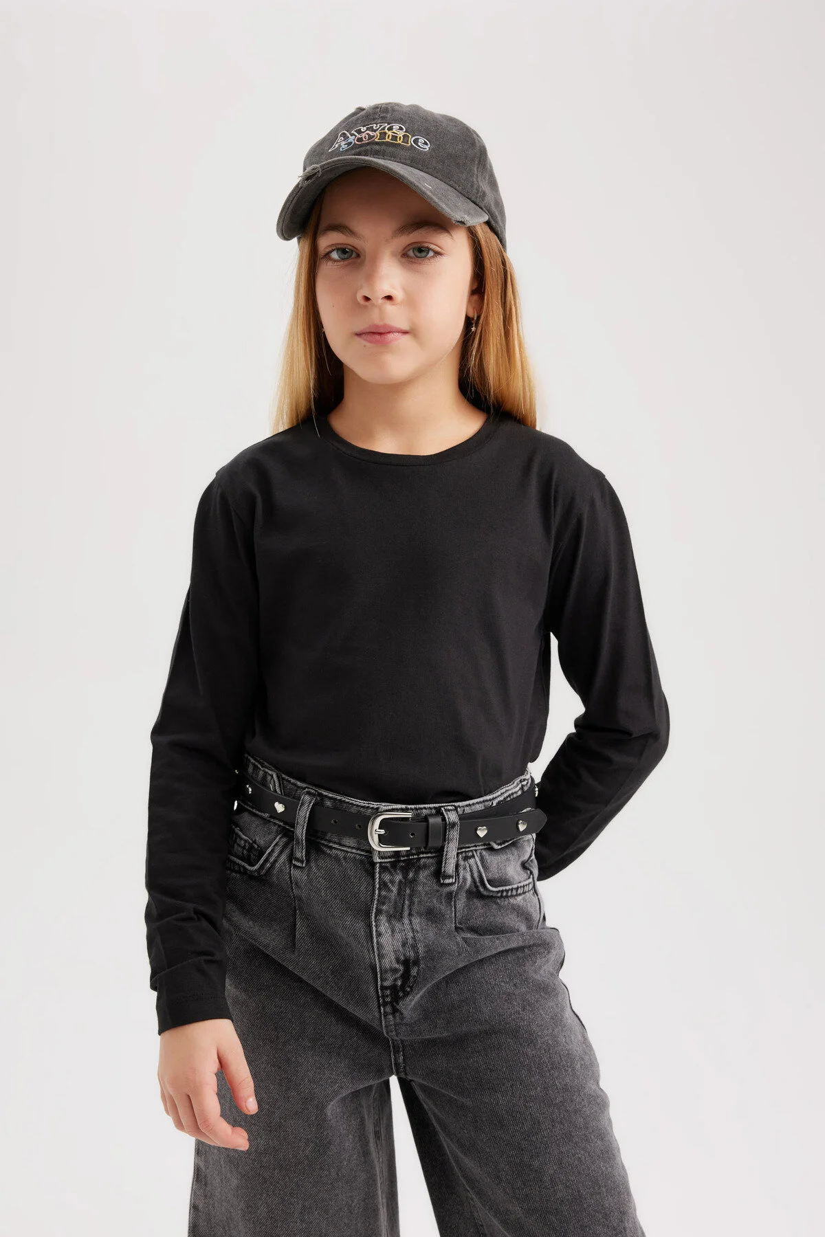 Bild von DeFacto Langärmliges Mädchen-t-shirt Mit Rundhalsausschnitt Und Normaler Passform für Damen - 10–11 Jahre