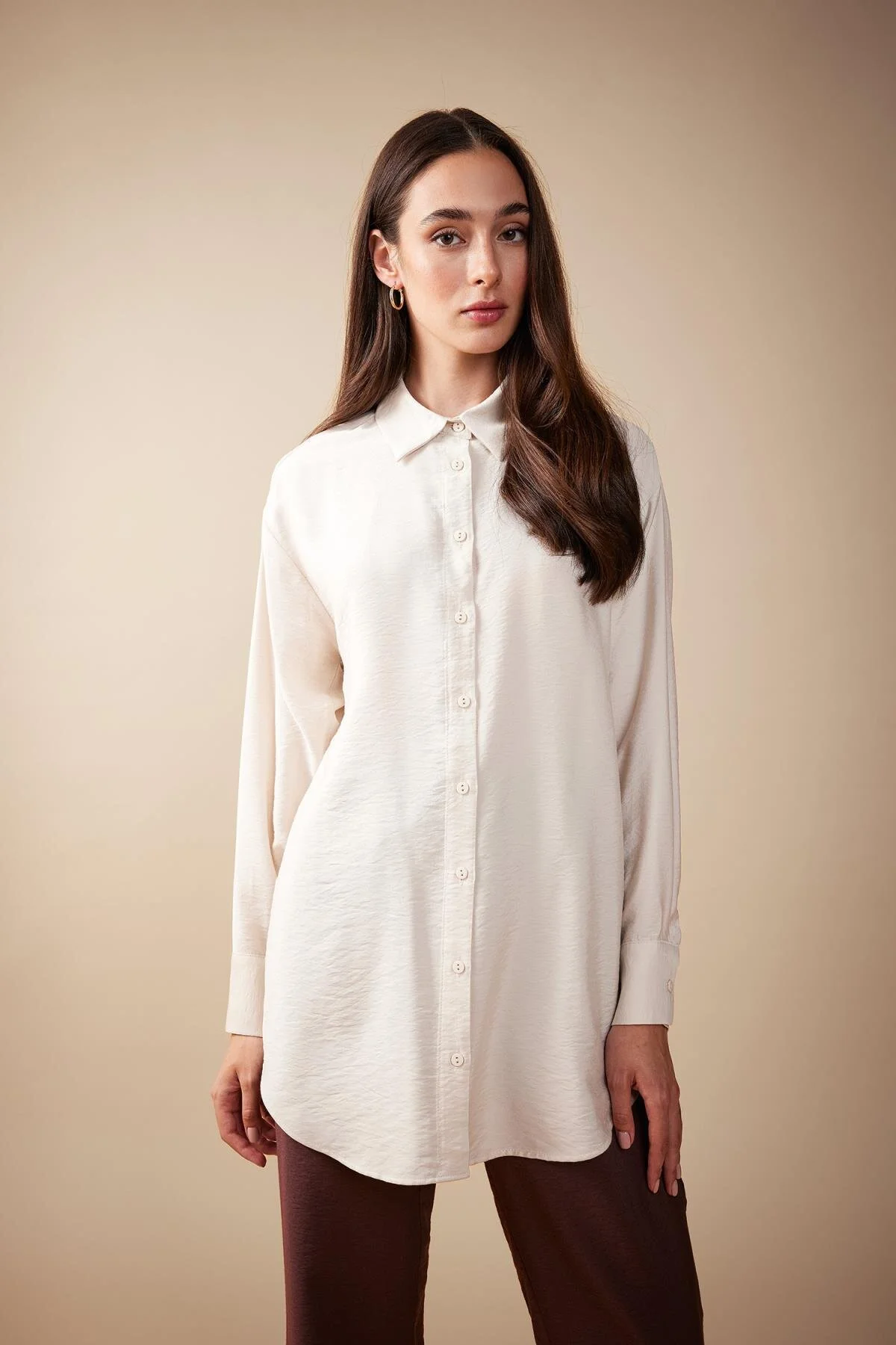 Bild von DeFacto Relax Fit Langarmhemd Tunika B1458ax23hs für Damen - 3XL