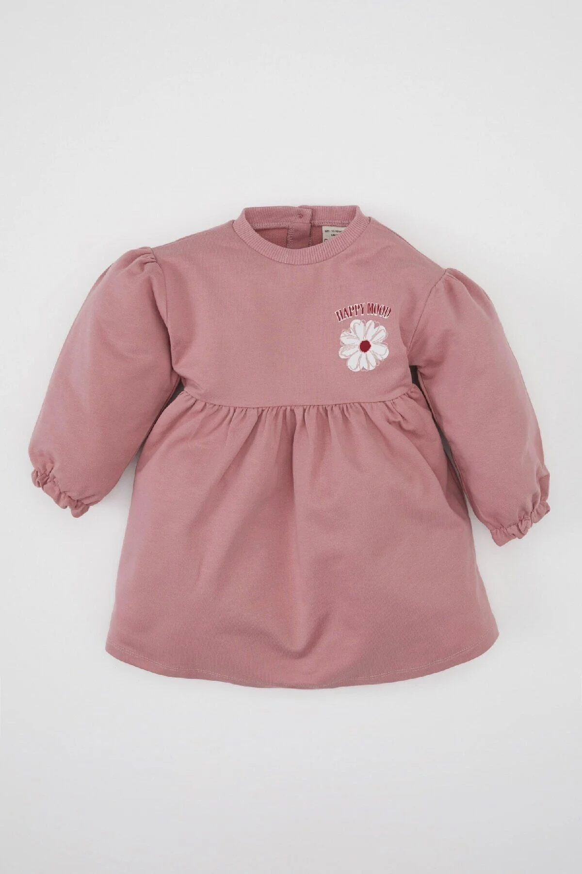 Bild von DeFacto Baby-mädchen-sweatshirt-kleid Mit Rundhalsausschnitt, Blumenmuster, Langen Ärmeln, A6507a524au für Damen - 18–24 Monate