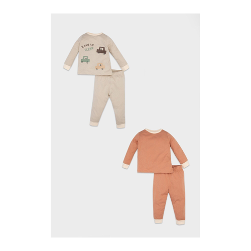 Bild von DeFacto 4-teiliges Pyjama-set Für Babys – Auto Bedruckt