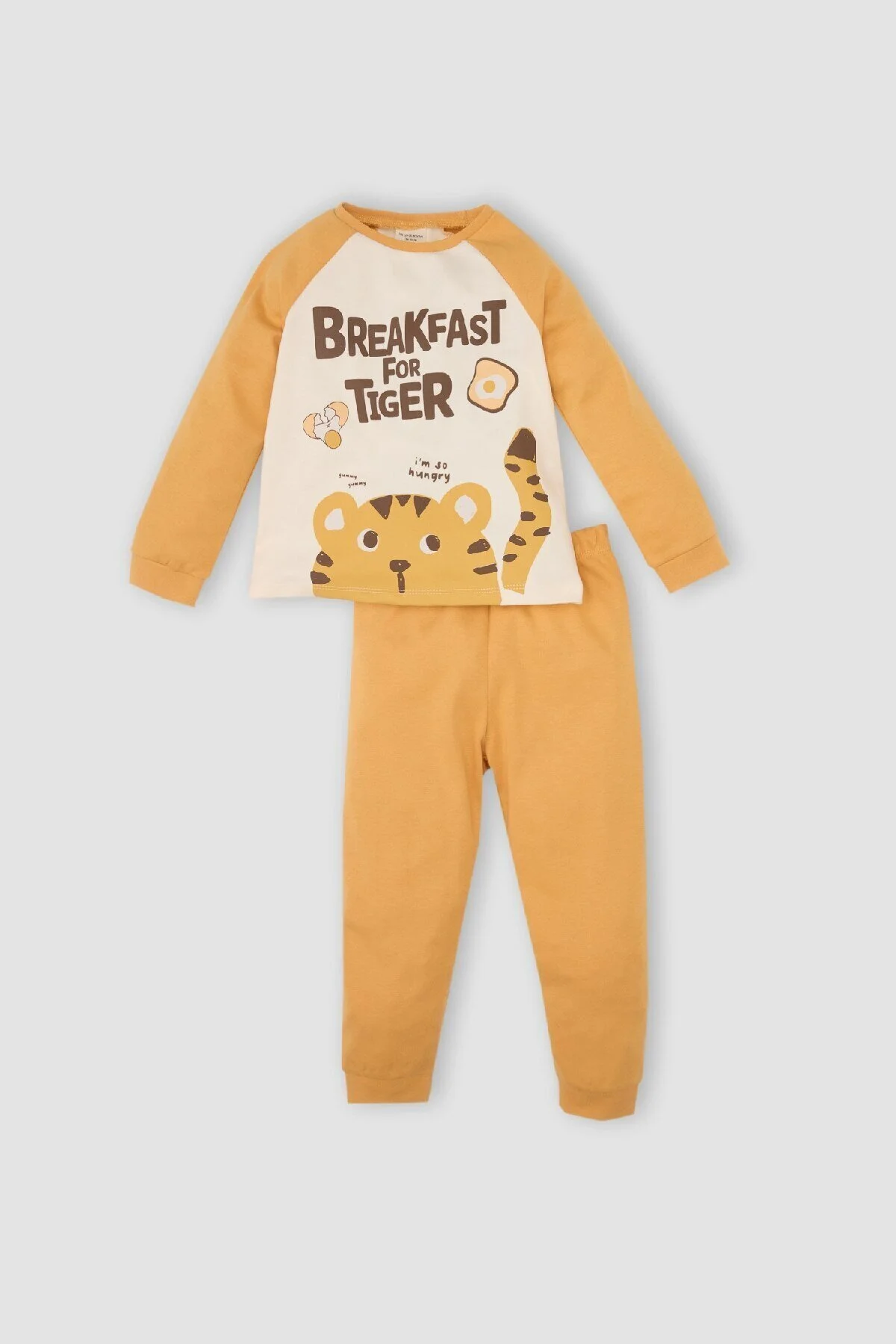 Bild von DeFacto Baby-pyjama-set Für Jungen – Rundhalsausschnitt, Bedruckt, Lange Ärmel, Obere Taille, Elastische Unterseite D3438a524wn - 12–18 Monate