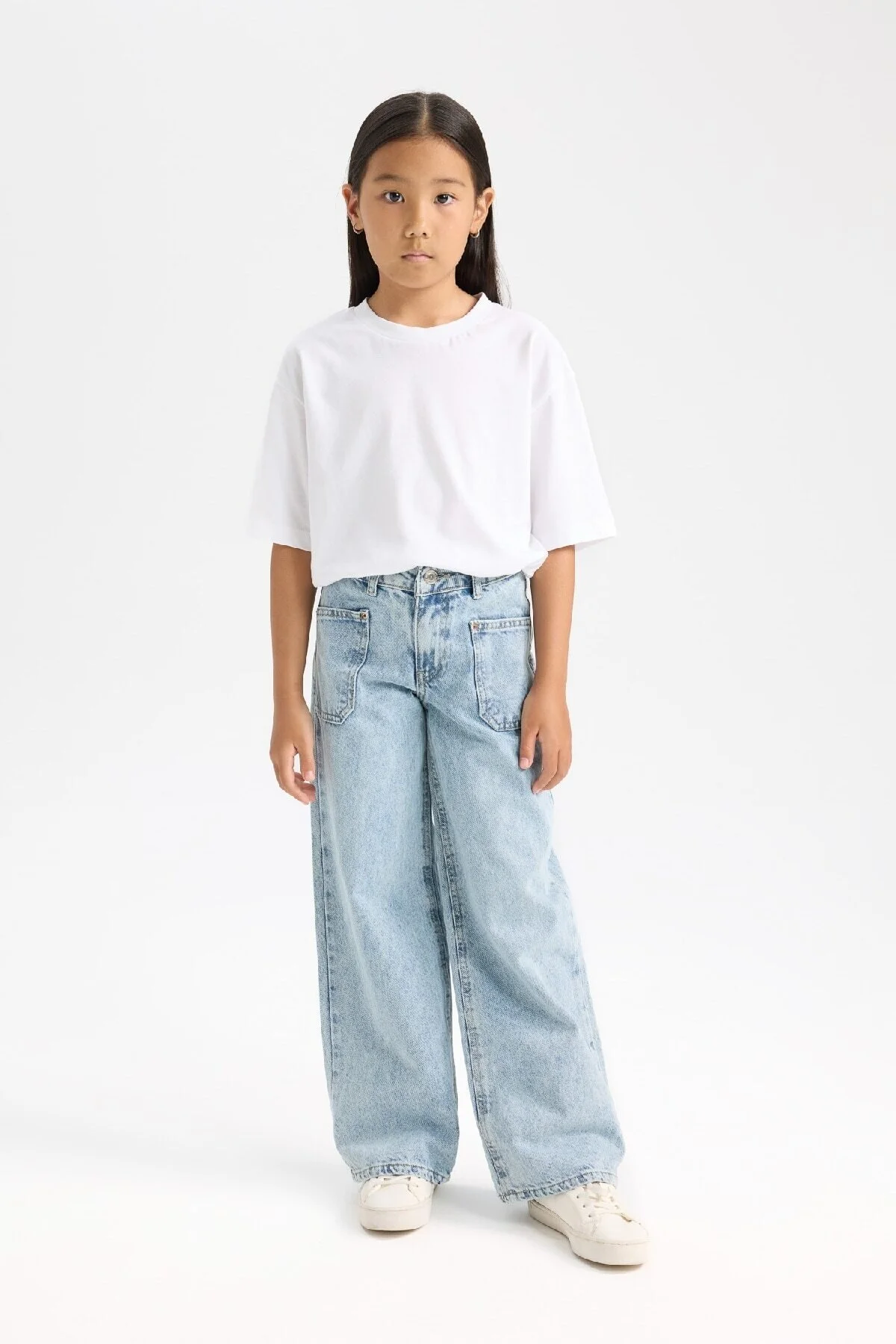 Bild von DeFacto Mädchen-hose Mit Weitem Bein, Weitem Bein Und Taschen, für Damen - 9–10 Jahre