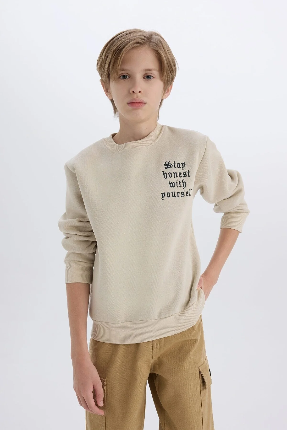 Bild von DeFacto Bedrucktes Sweatshirt Mit Rundhalsausschnitt Für Jungen D4344a824wn für Herren - 5–6 Jahre