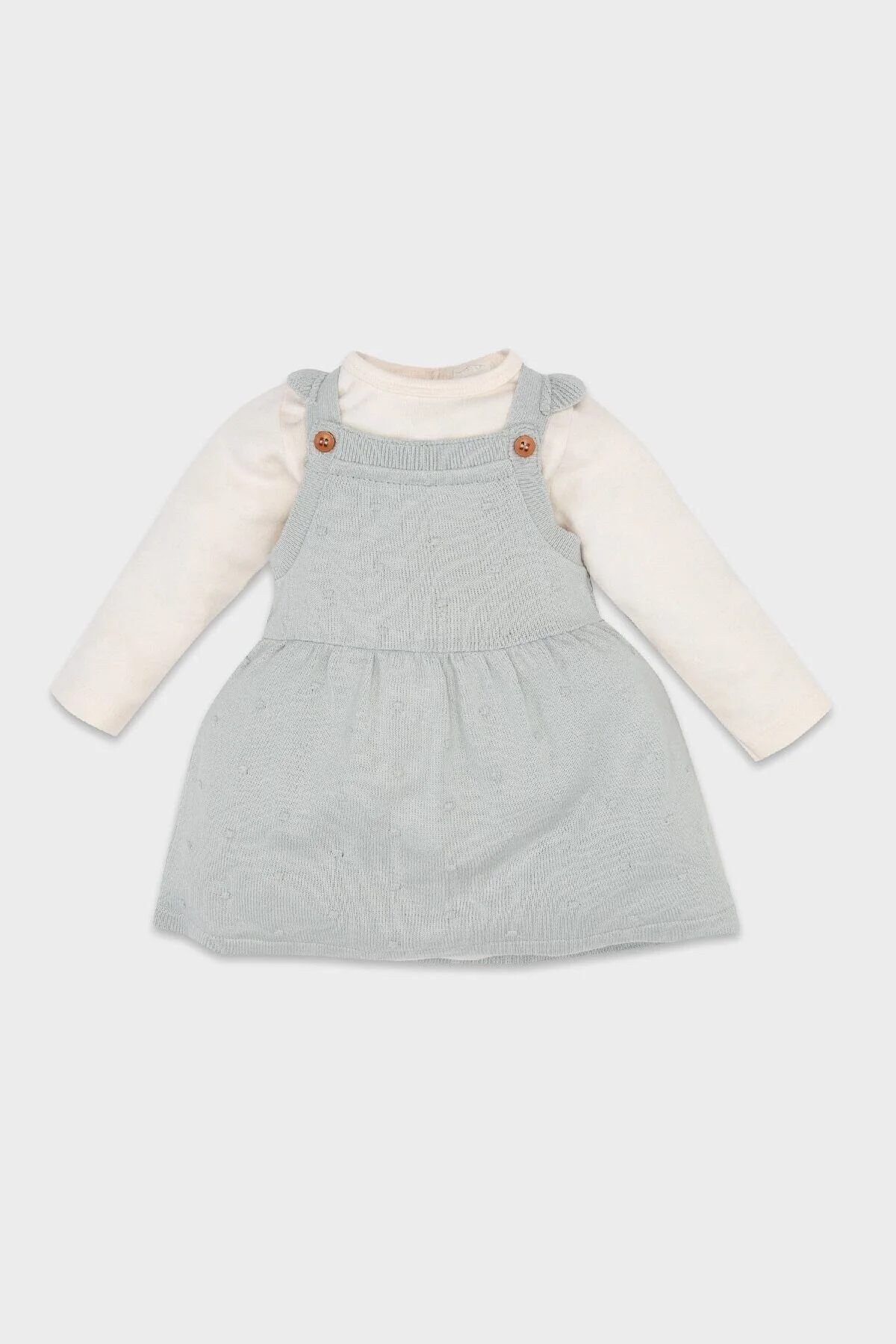 Bild von DeFacto 2-teiliges Set Für Baby-mädchen – Halbes Rollkragen-langarm-t-shirt Und Latzkleid C9752a524au für Damen - 18–24 Monate