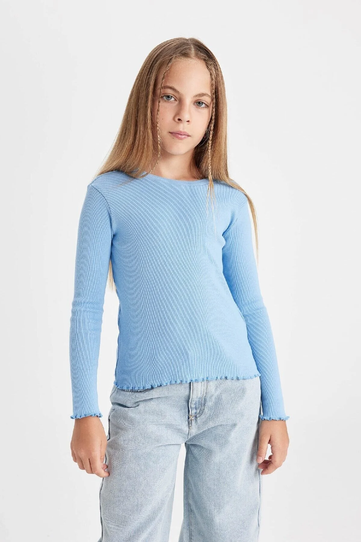 Bild von DeFacto Basic-camisole-langarm-t-shirt Mit Rundhalsausschnitt Für Mädchen B2387a824au für Damen - 13–14 Jahre