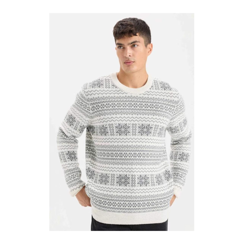Bild von DeFacto Strickpullover für Herren – Ecru