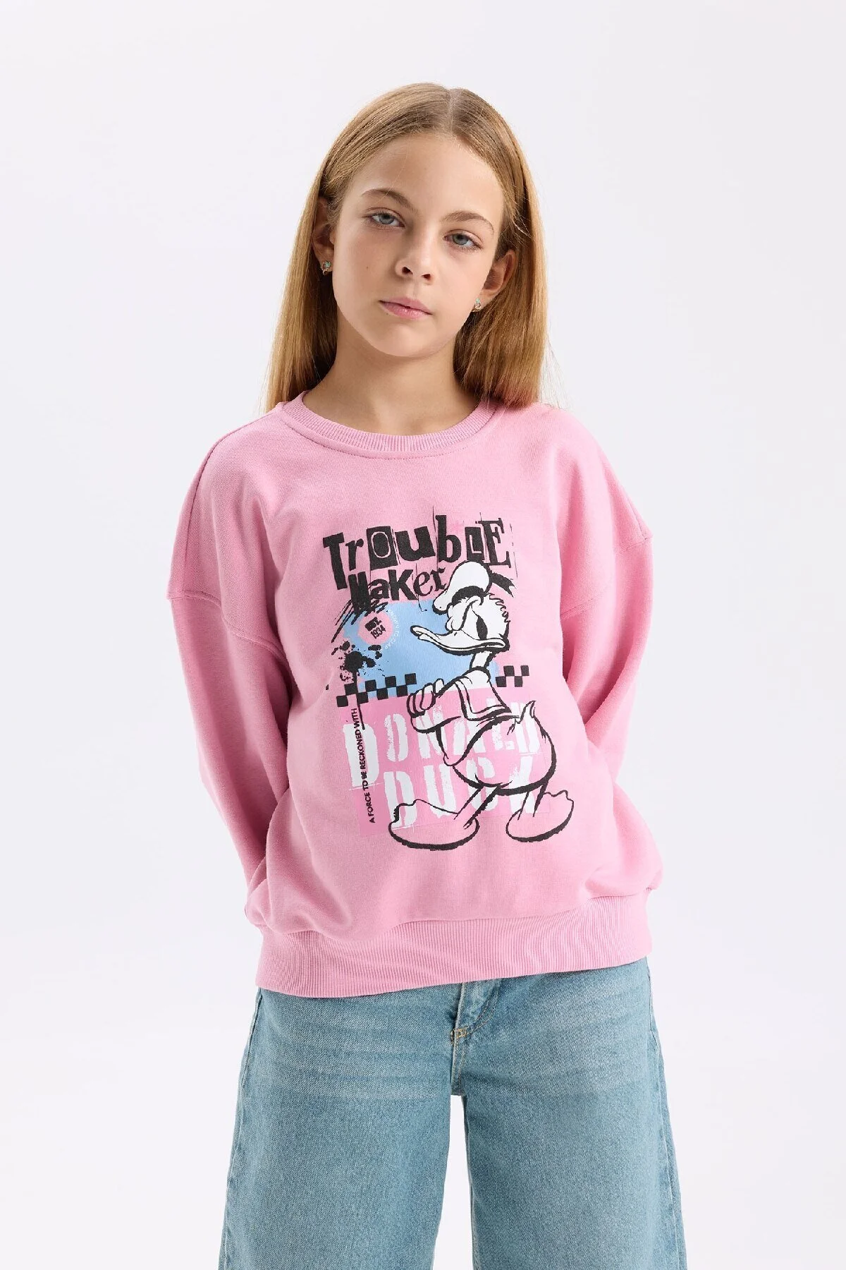 Bild von DeFacto Disney Mickey Mouse & Friends Relax Fit Rundhals-sweatshirt Für Mädchen für Damen - 7–8 Jahre