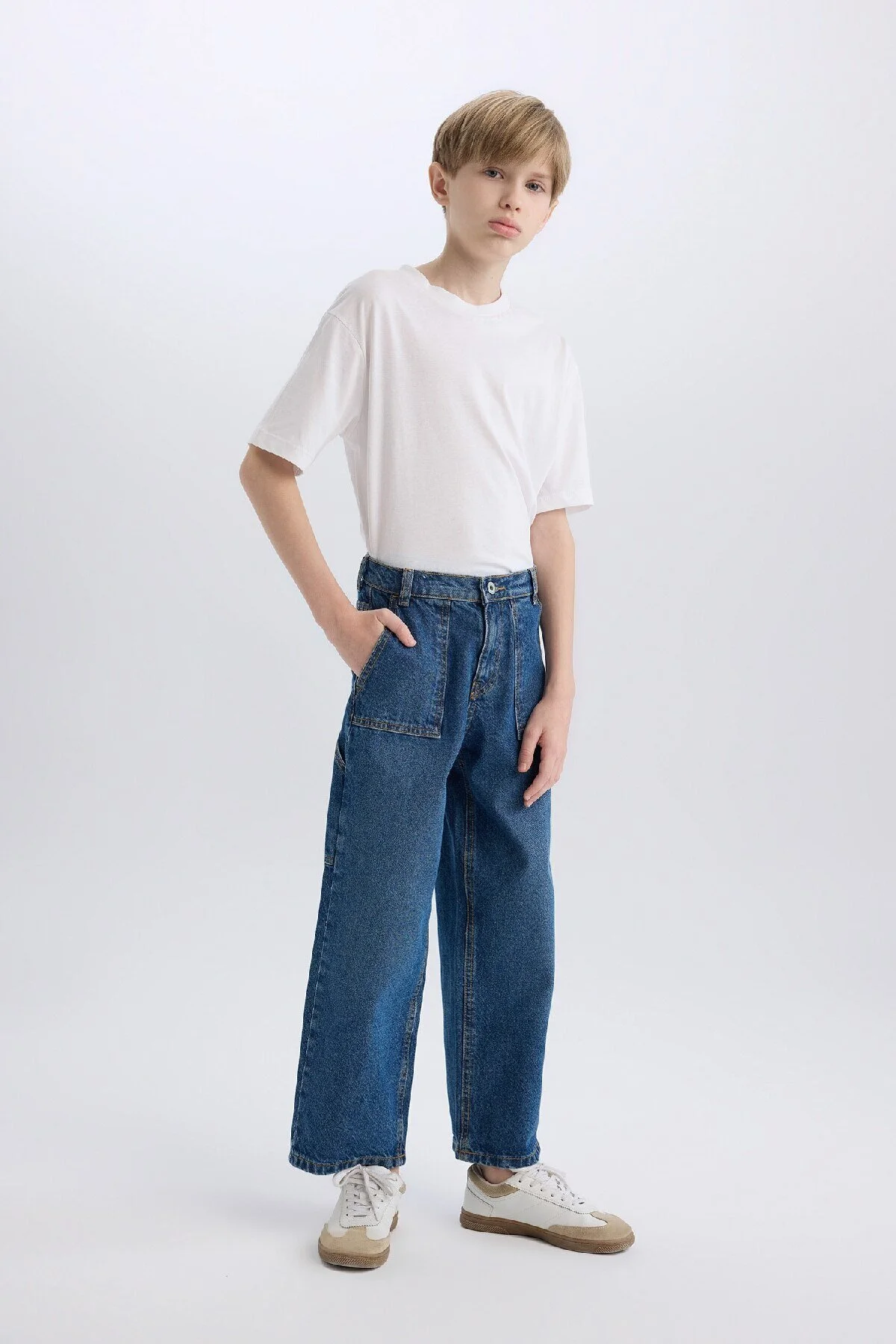 Bild von DeFacto Jungen-jeanshose Mit Weitem Bein für Herren - 9–10 Jahre