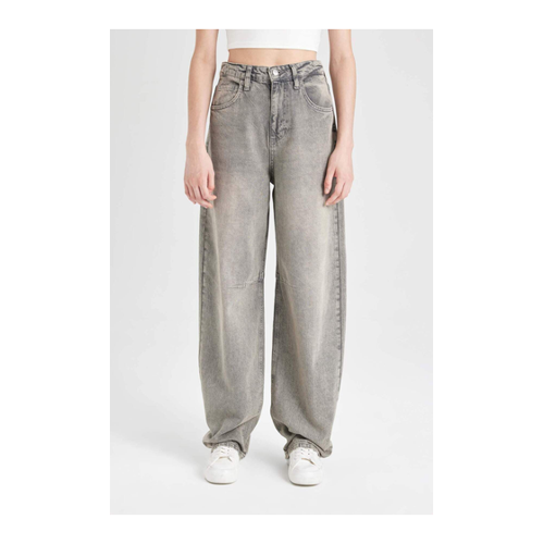 Bild von DeFacto Baggy Fit Hohe Taille Lange Jeans für Damen