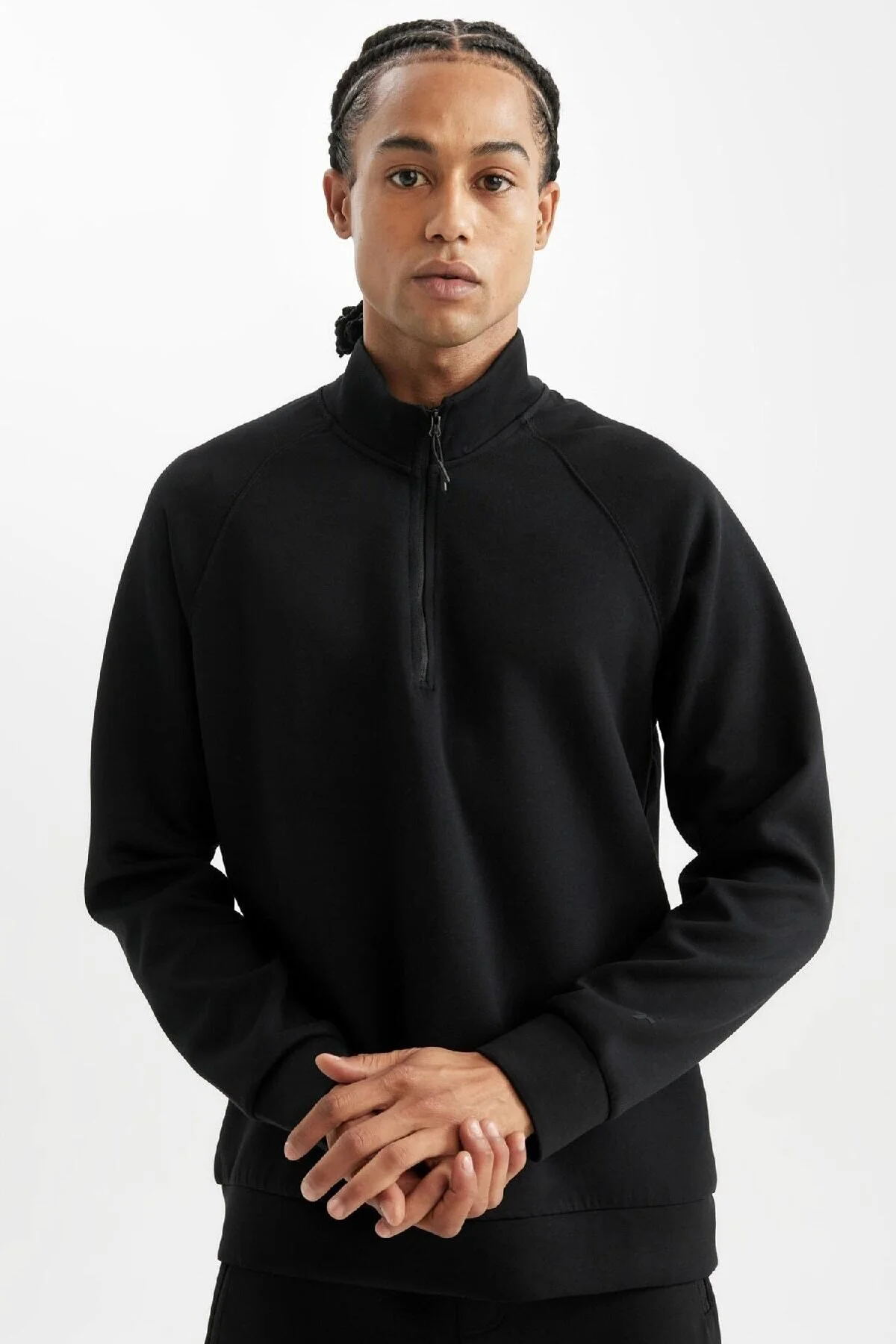 Bild von DeFacto Defactofit – Sport-sweatshirt Mit Halbem Reißverschluss Und Stehkragen für Herren - S