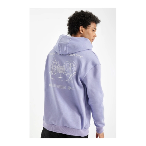 Bild von DeFacto Rick And Morty Boxy Fit Sweatshirt mit Kapuze für Herren