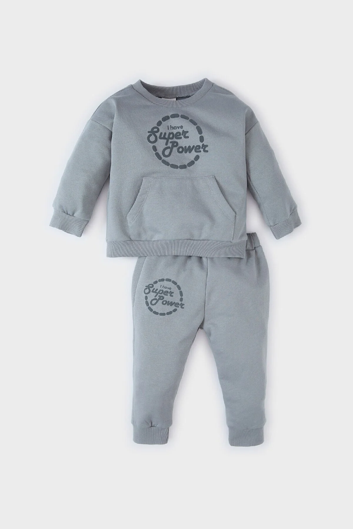 Bild von DeFacto Bedrucktes Sweatshirt Mit Rundhalsausschnitt Und Jogginghose Mit Elastischem Bund, 2er-set Für Babys – D7649a524wn für Herren - 4–5 Jahre