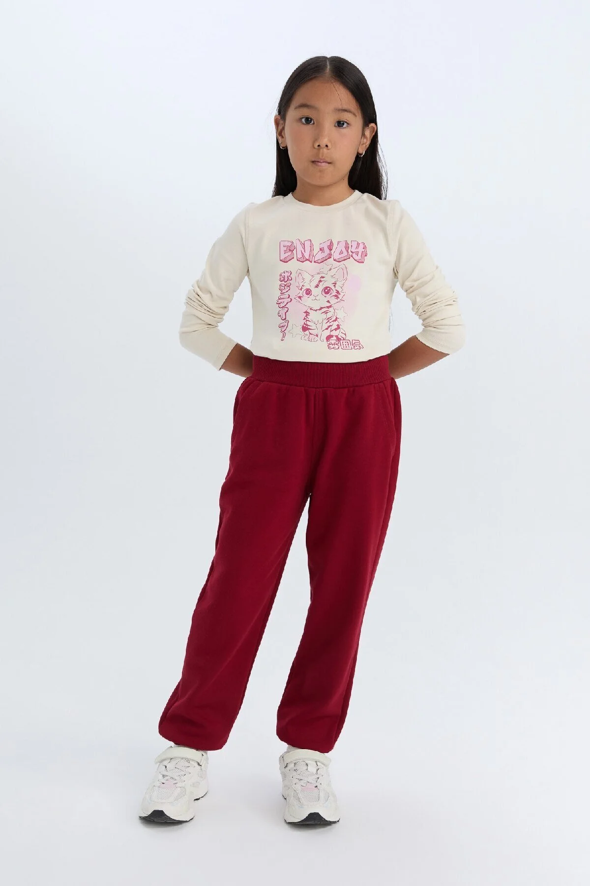 Bild von DeFacto Jogginghose Für Mädchen Mit Taschen Und Elastischem Bund für Damen - 7–8 Jahre