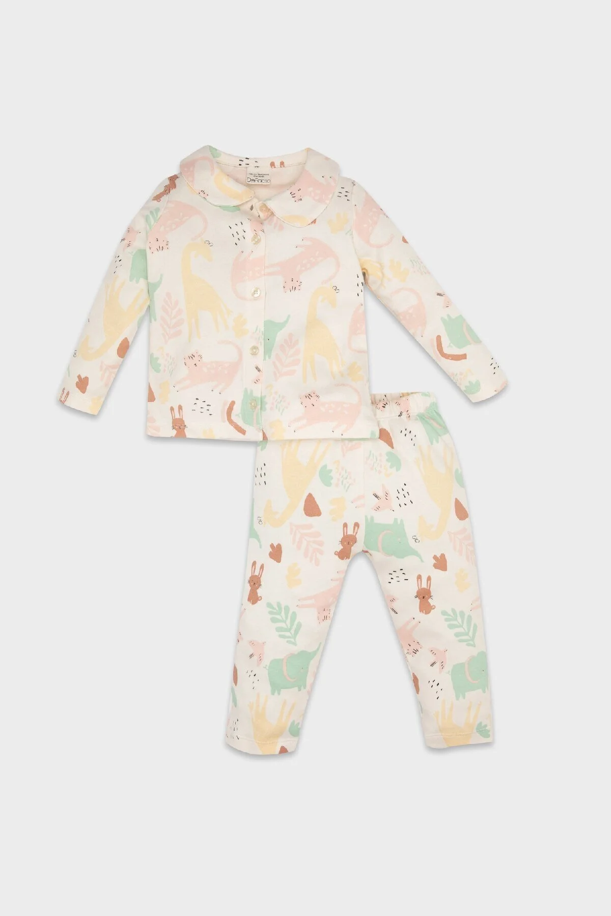 Bild von DeFacto Baby-mädchen-safari-bedrucktes Langärmliges 2-teiliges Pyjama-set für Damen - 18–24 Monate