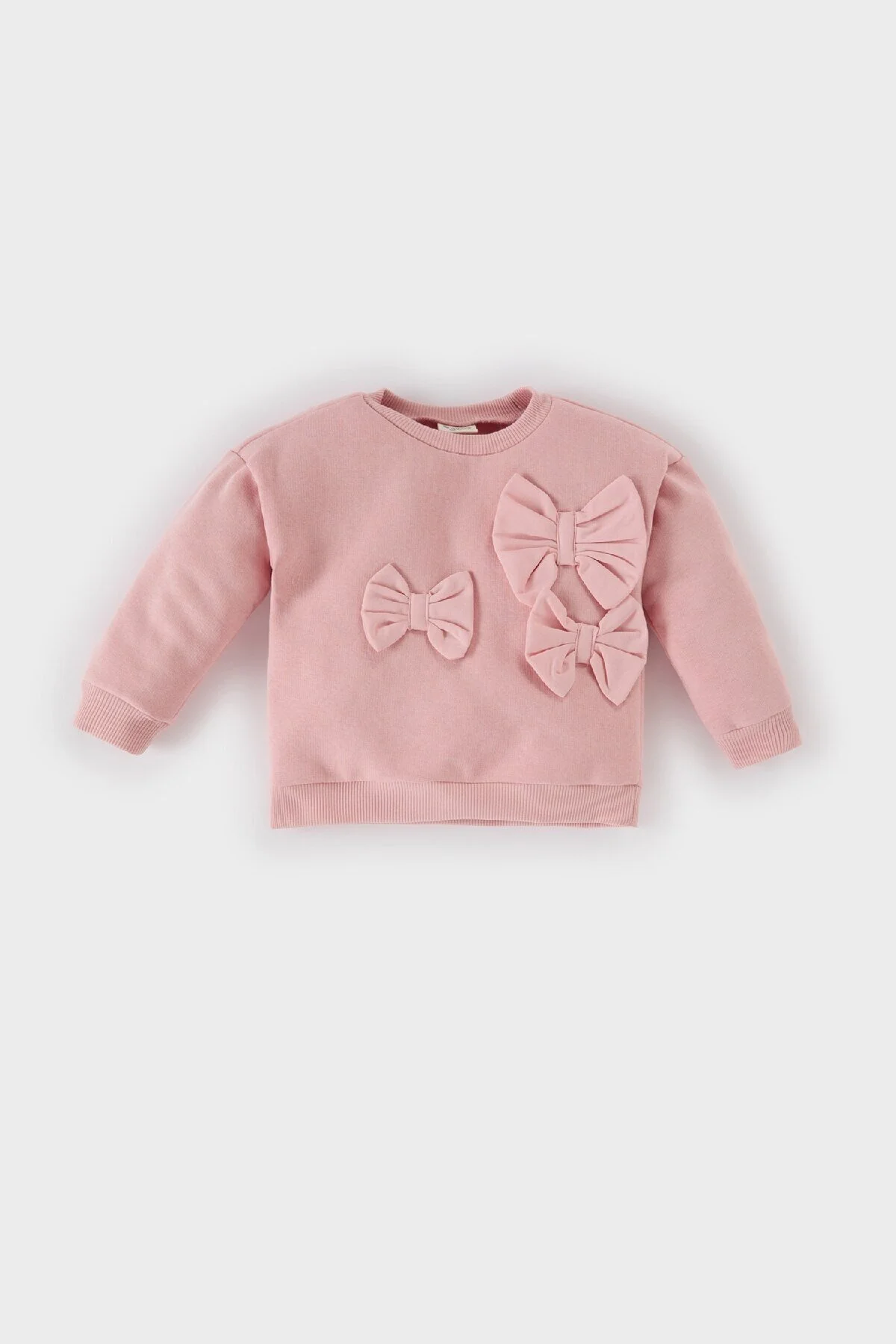 Bild von DeFacto Baby-mädchen-sweatshirt Mit Rundhalsausschnitt Und Schleife für Damen - 12–18 Monate