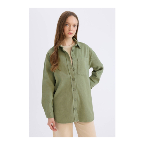 Bild von DeFacto Relax Fit Basic Straight Gabardine Langarmshirt Tunika - 2XL