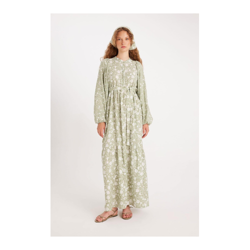 Bild von DeFacto Manuka X Defacto Bedrucktes Langarmkleid für Damen