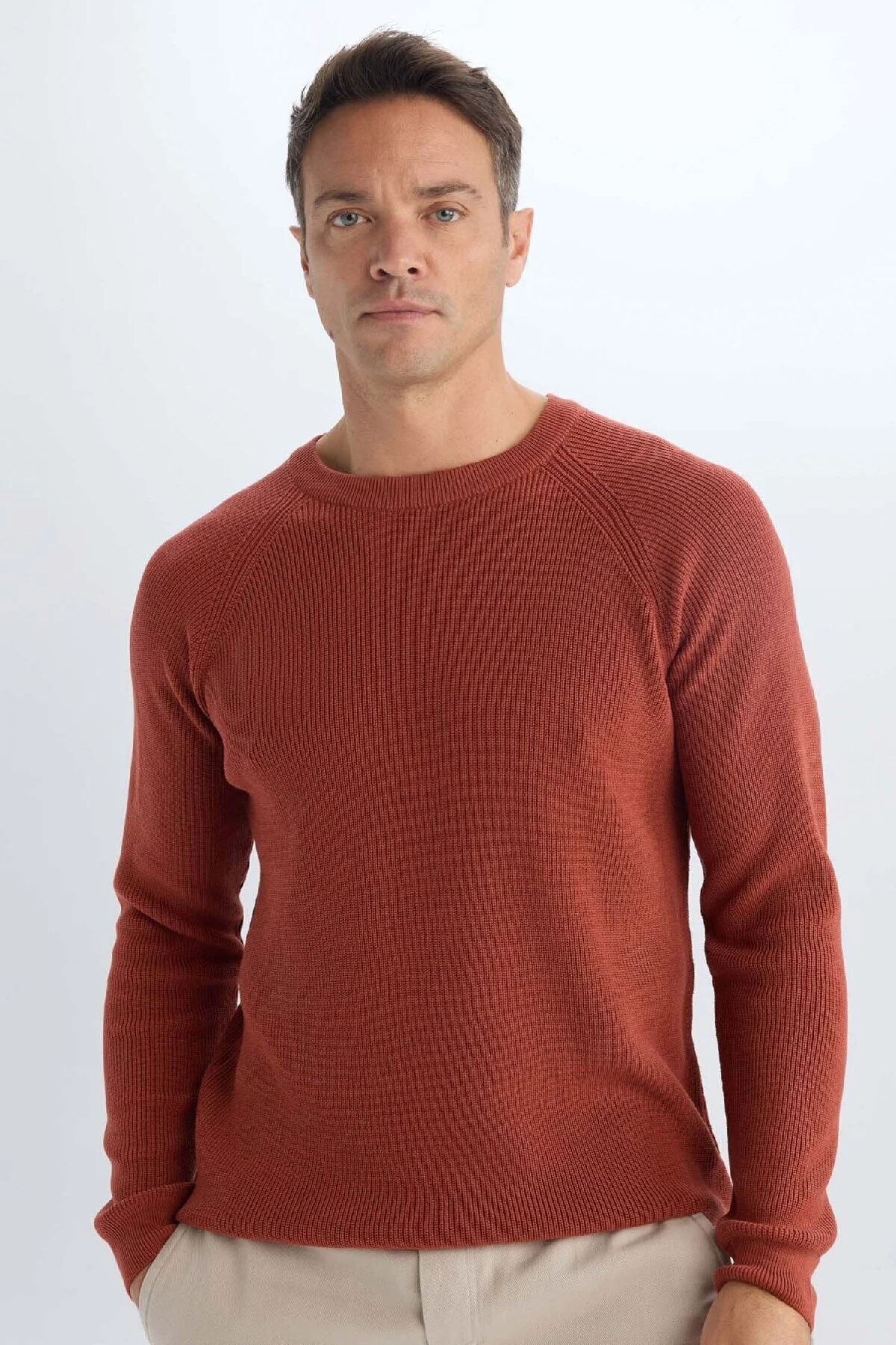 Bild von DeFacto Standard-fit-strickpullover Mit Rundhalsausschnitt A8458ax24wn für Herren - M