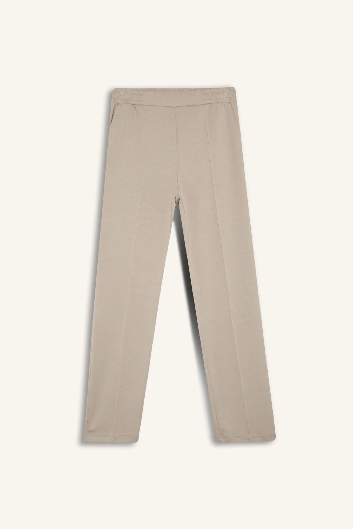 Bild von DeFacto Einfache Gerade Hose Mit Regulärer Passform, Flexibler Taille Und Taschen - XL