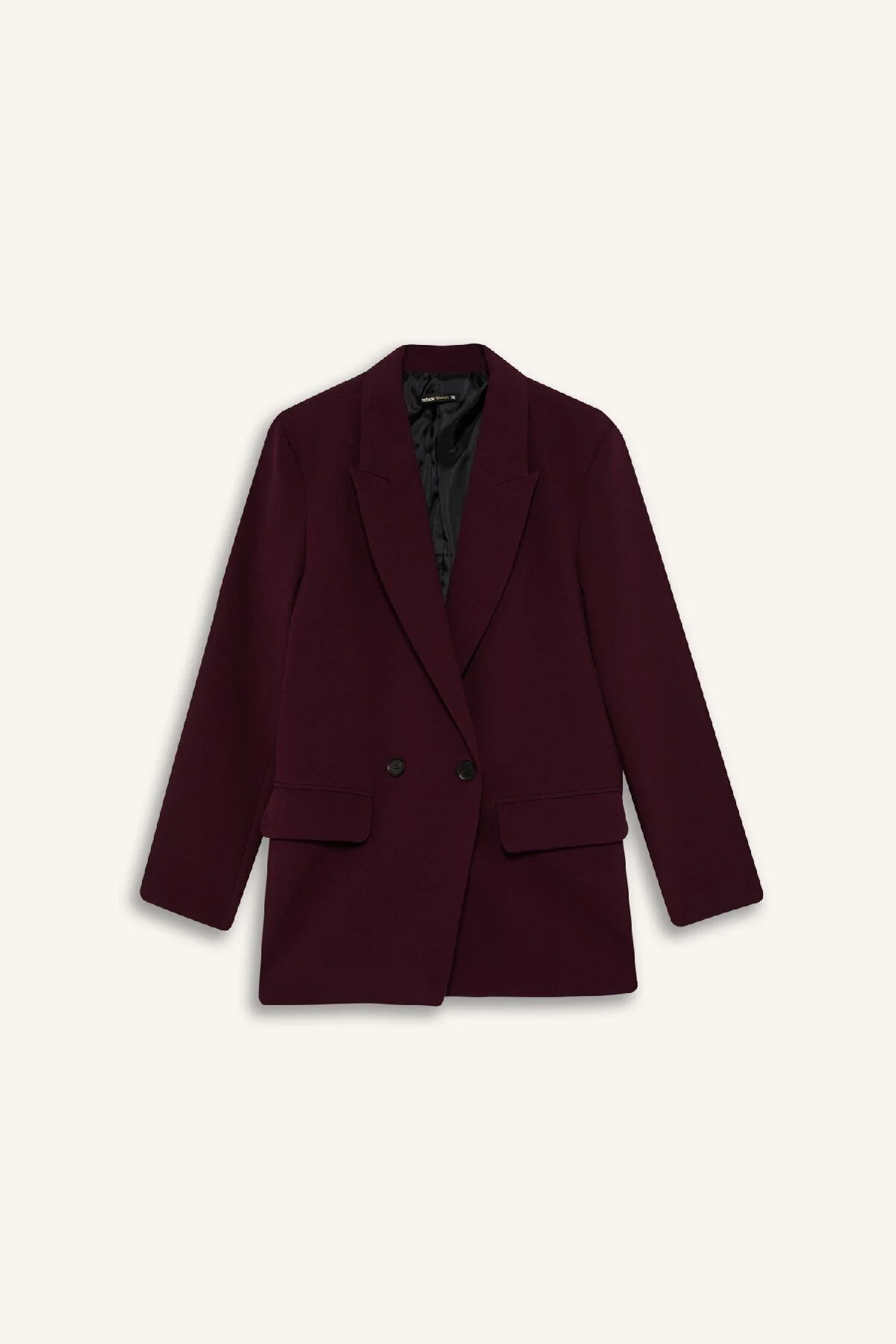 Bild von DeFacto Übergroße, Breite, Zweireihige Blazerjacke Mit Kragen für Damen - 36