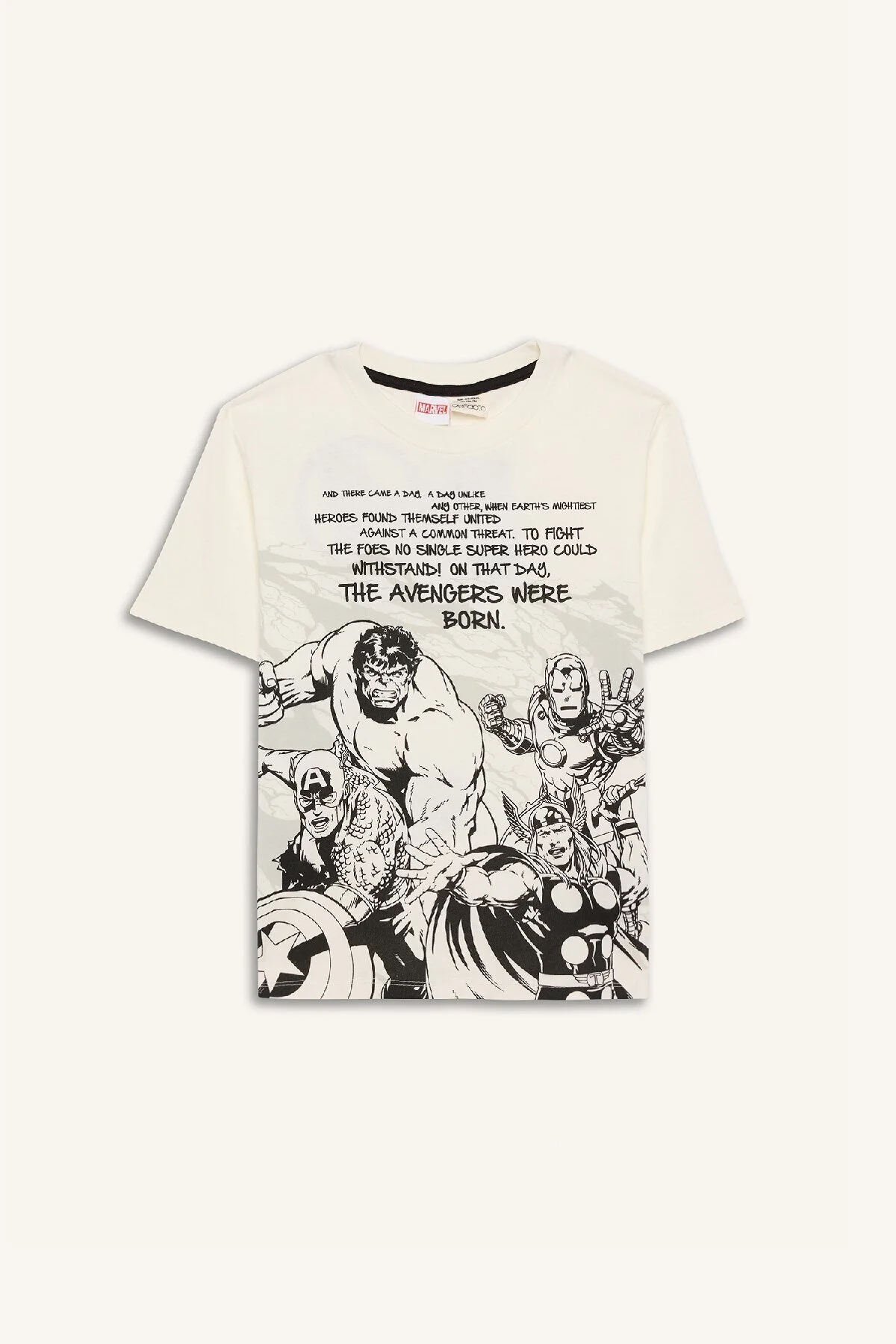 Bild von DeFacto Kurzarm-t-shirt Mit Rundhalsausschnitt Von Marvel Avengers Für Jungen für Herren - 5–6 Jahre