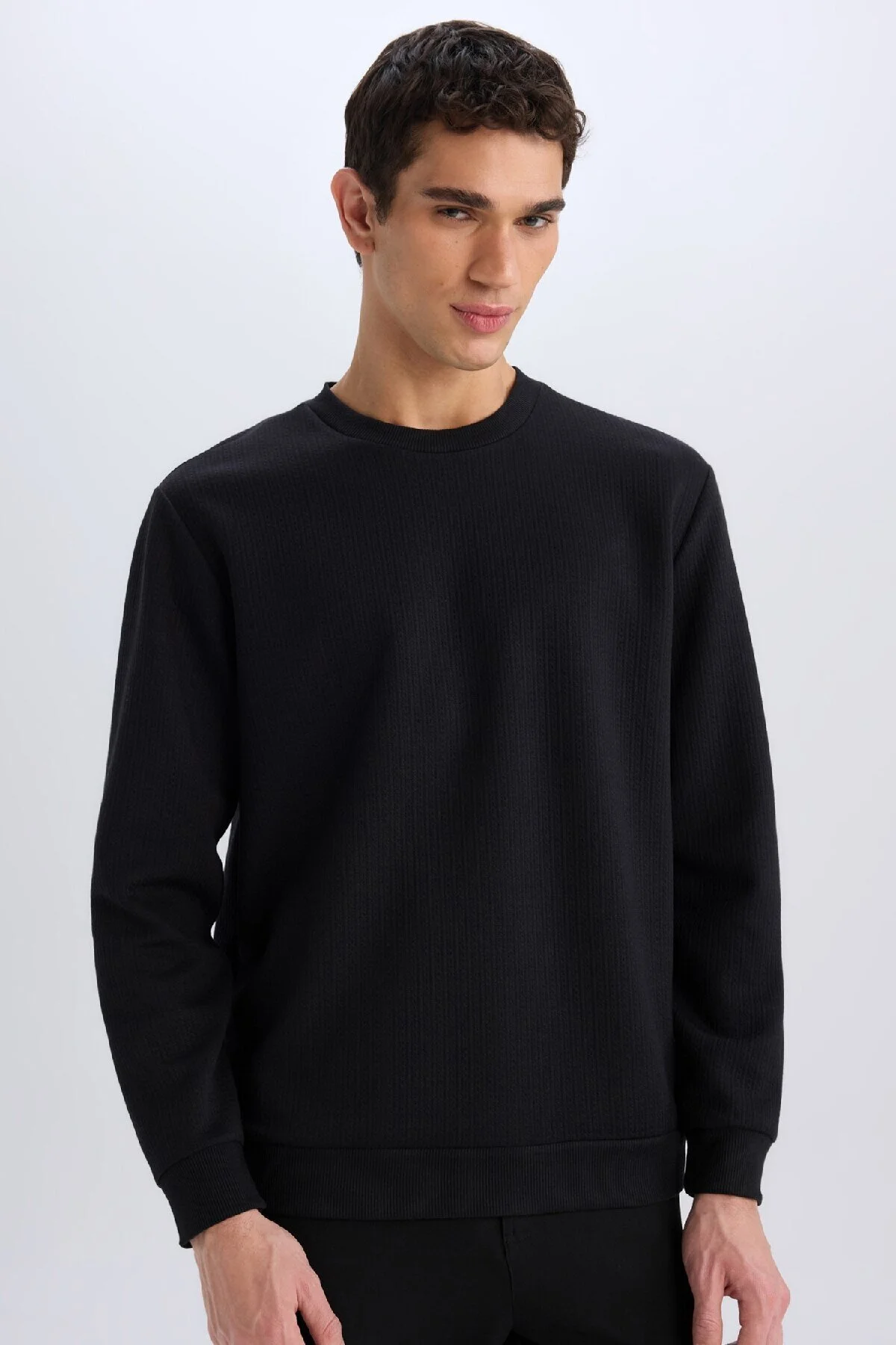 Bild von DeFacto Basic-sweatshirt Mit Normaler Passform Und Rundhalsausschnitt für Herren - M