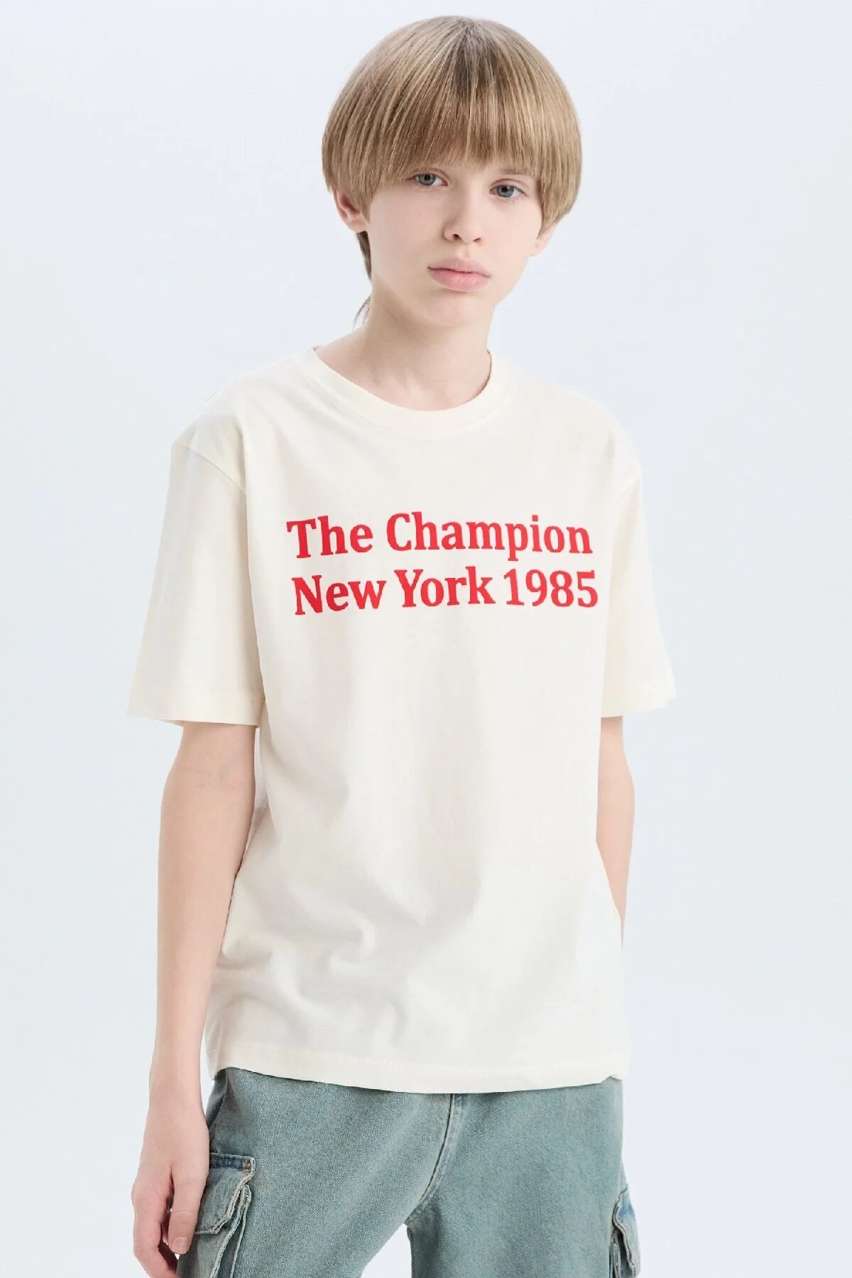 Bild von DeFacto Bedrucktes Kurzarm-t-shirt Mit Rundhalsausschnitt Für Jungen für Herren - 5–6 Jahre