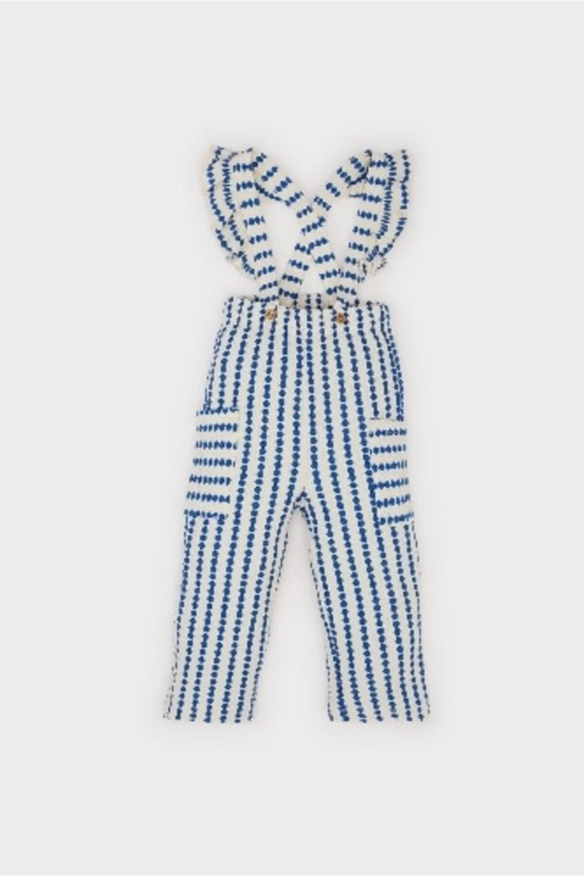 Bild von DeFacto Gemusterte Hosenträgerhose Für Babys Mit Taschen für Damen - 24–36 Monate