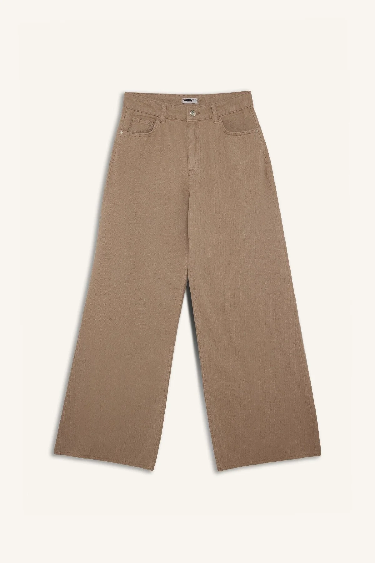Bild von DeFacto Gabardine-hose Mit Weitem Bein Und Normaler Taille – Mit Taschen, für Damen - 38