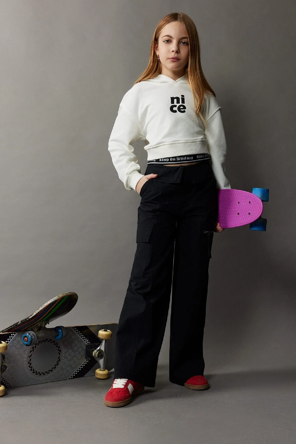 Bild von DeFacto Cargo-baumwollhose Mit Weitem Bein Für Mädchen D9700a825sp für Damen - 11–12 Jahre