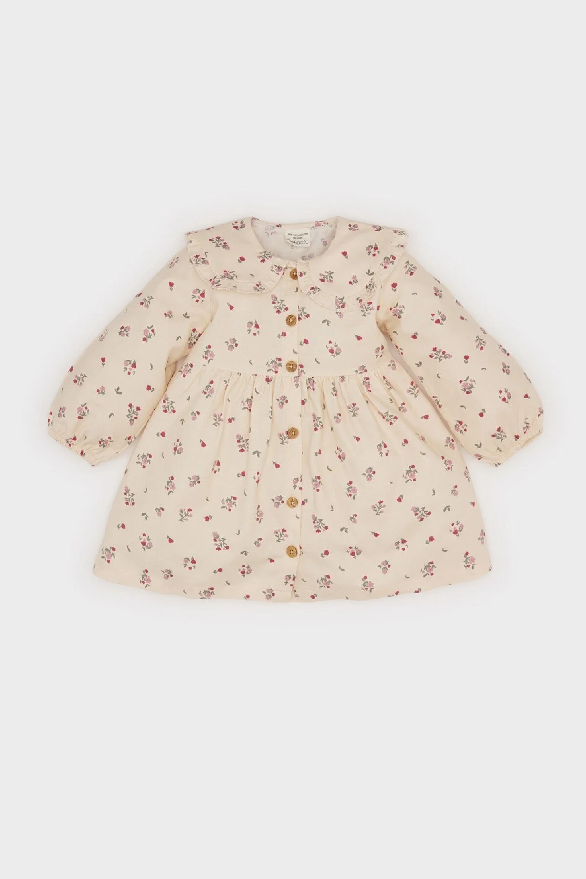 Bild von DeFacto Langärmliges Twill-kleid Mit Blumenmuster Für Babys für Damen - 18–24 Monate