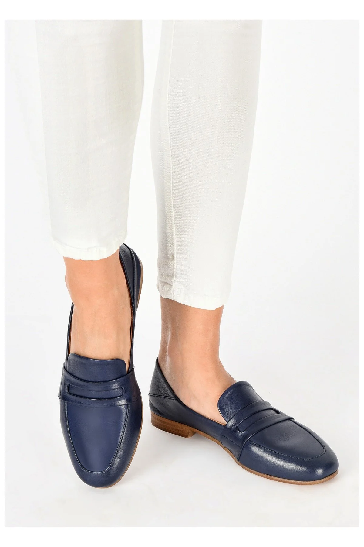 Bild von INUOVO Flacher Schuh Dunkelblau Blockabsatz für Damen - 37