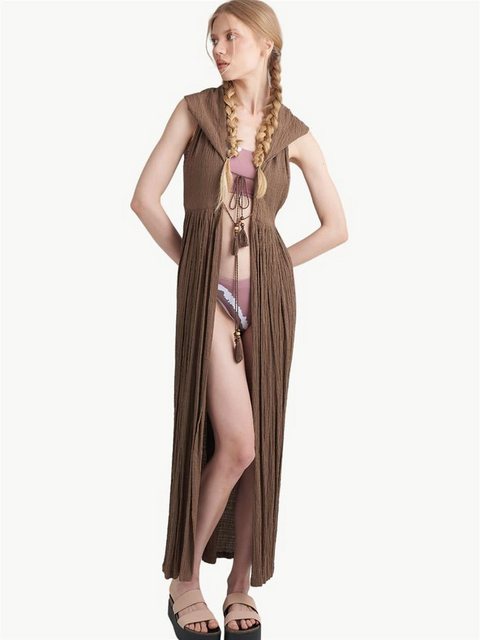 Bild von Rivus Strandkleid Langer Wickel-Kimono mit Kapuze