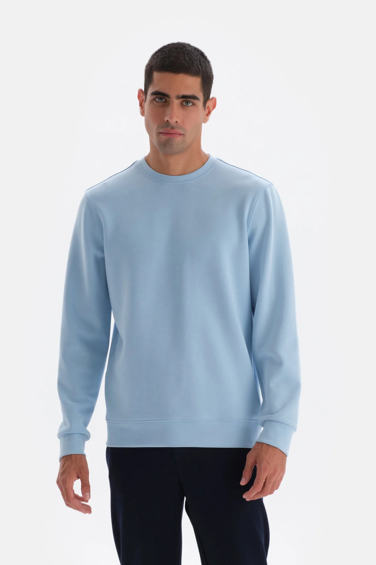 Bild von Dagi Blaues Langarm-sweatshirt Mit Rundhalsausschnitt für Herren - L