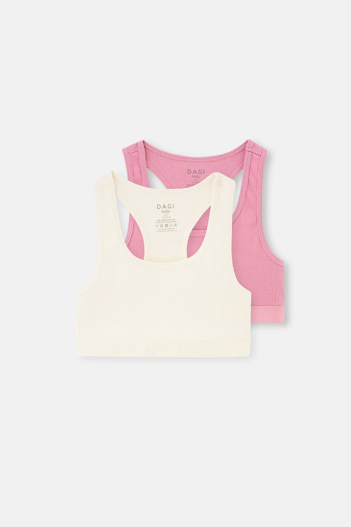 Bild von Dagi Zweiteiliges Camisole-bustier Aus Baumwolle Für Mädchen In Ecru-pulver für Damen - 13–14 Jahre
