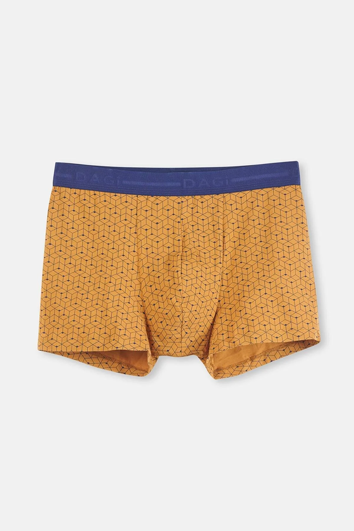 Bild von Dagi Gelbe Gemusterte Boxershorts Aus Baumwolle für Herren - L