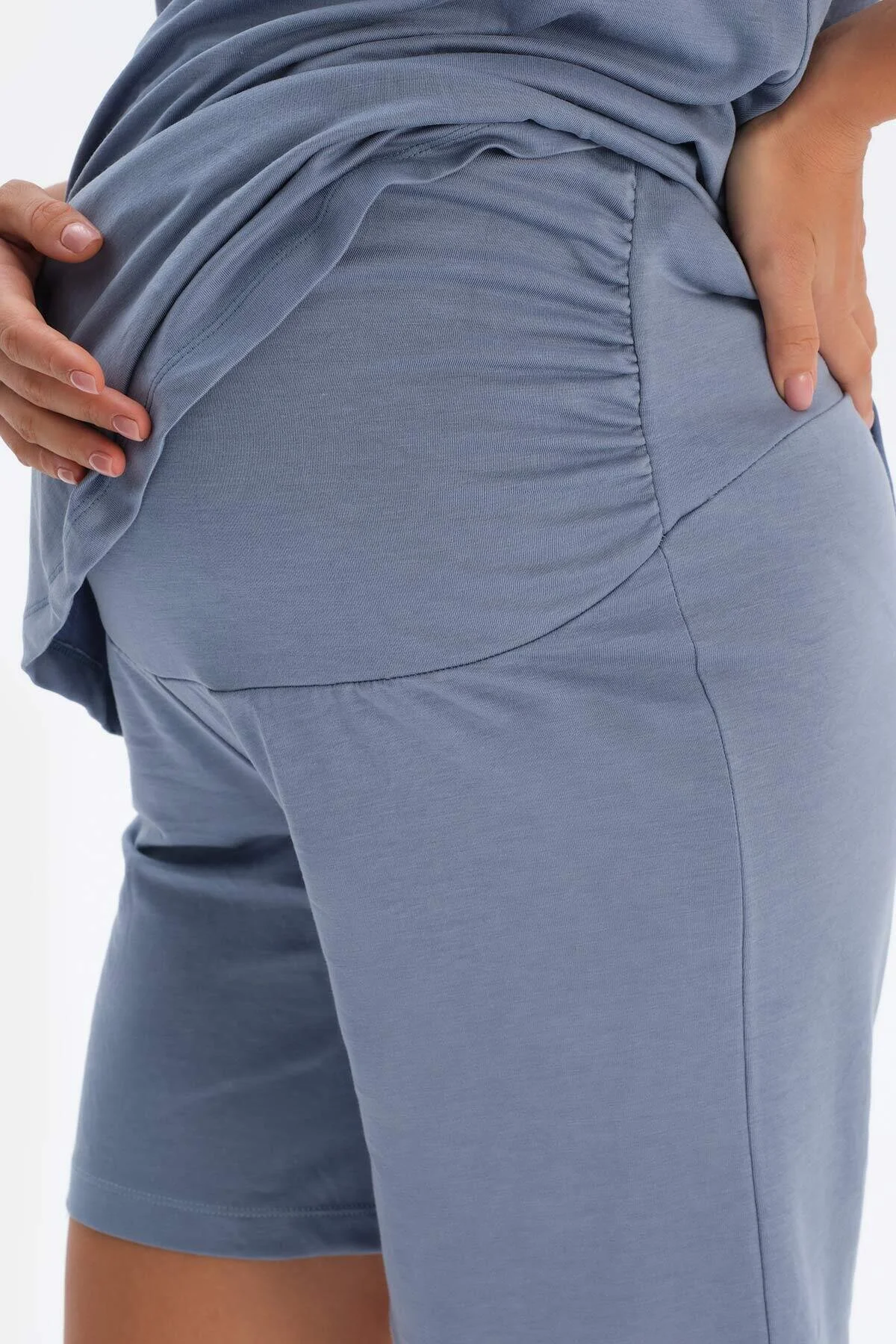 Bild von Dagi Indigoblaue Umstandsshorts Aus Modal für Damen - L
