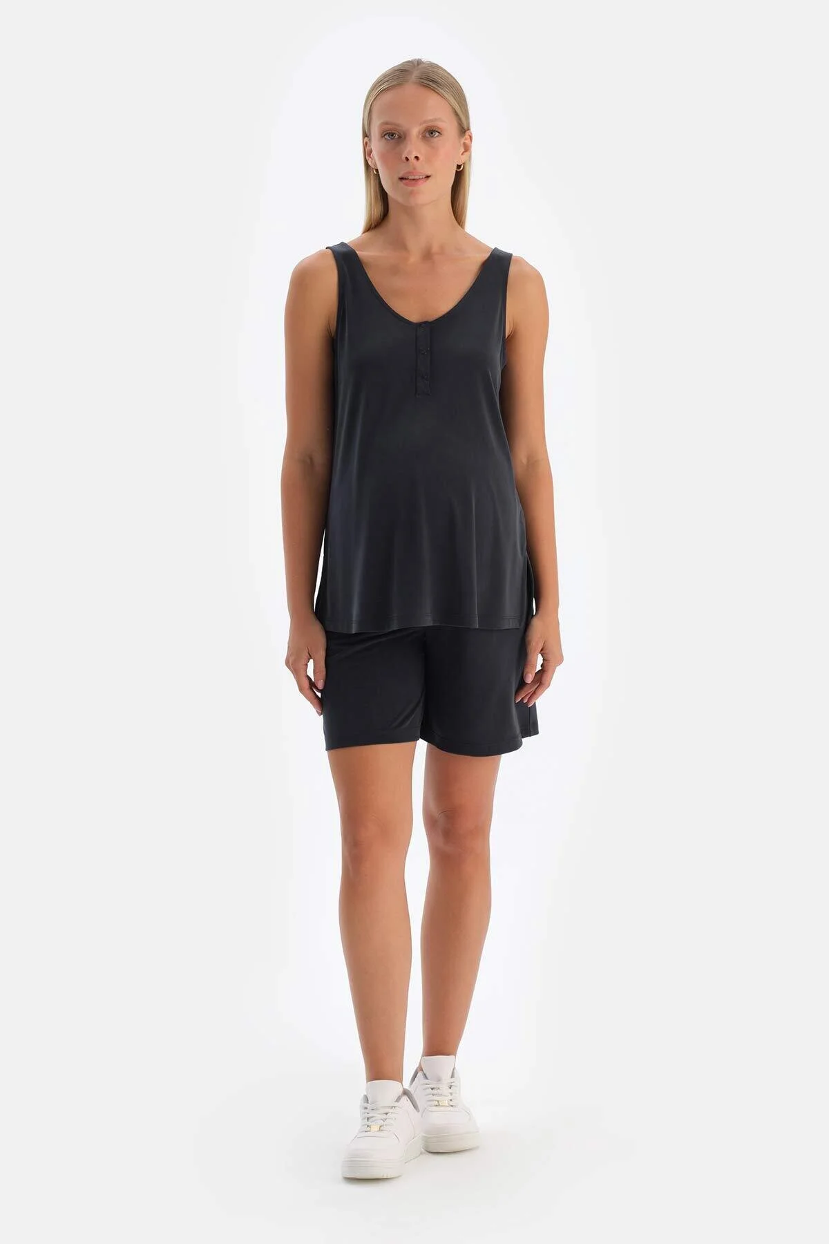 Bild von Dagi Schwarze Shorts Aus Modal Für Schwangere für Damen - S