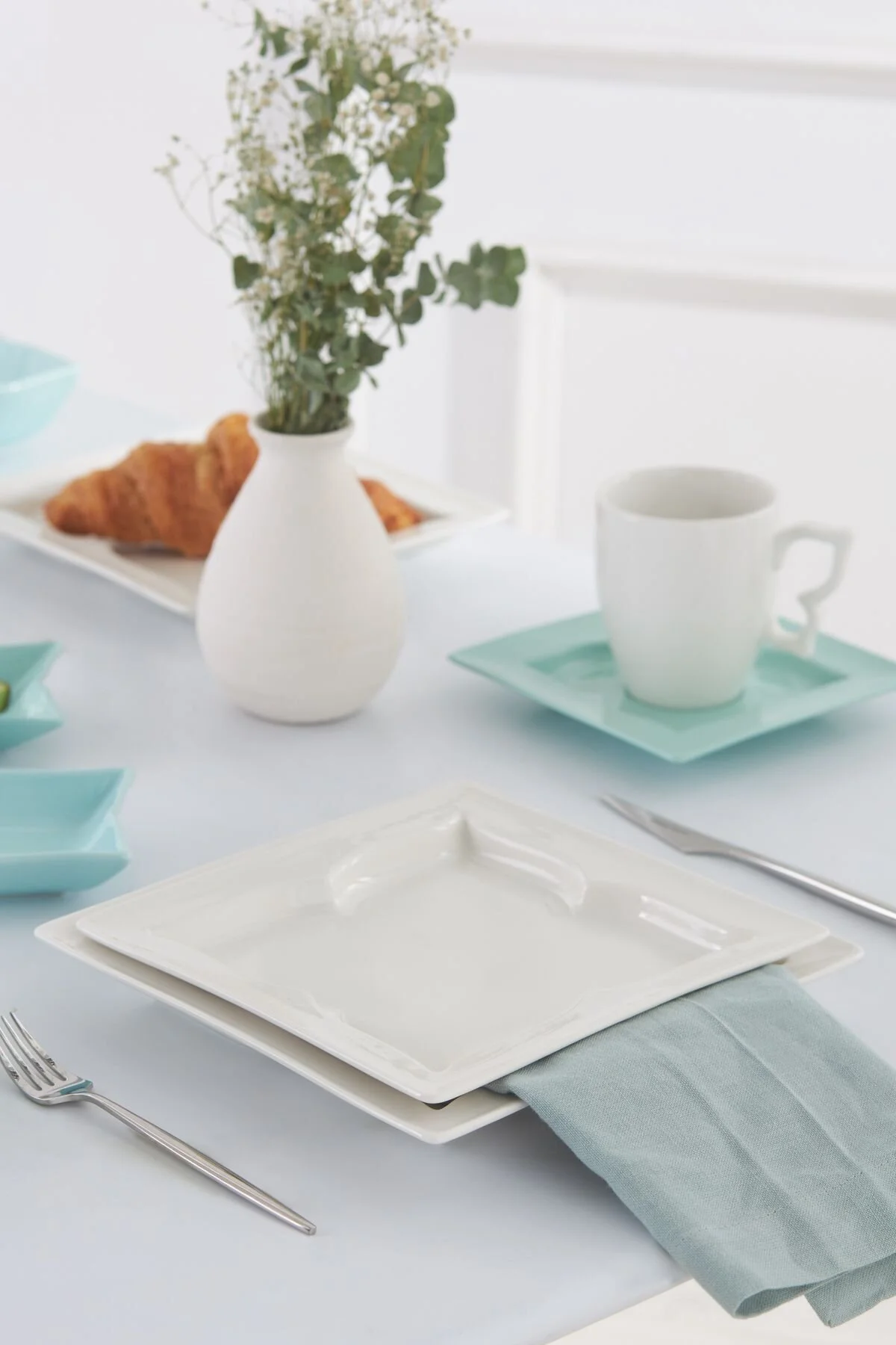 Bild von Karaca Winx 6-personen-28-teiliges Frühstücksset, Quadratisch, Grün - One Size