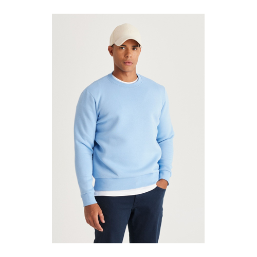 Bild von AC&Co / Altınyıldız Classics Hellblaues Sweatshirt – Rundhalsausschnitt für Herren