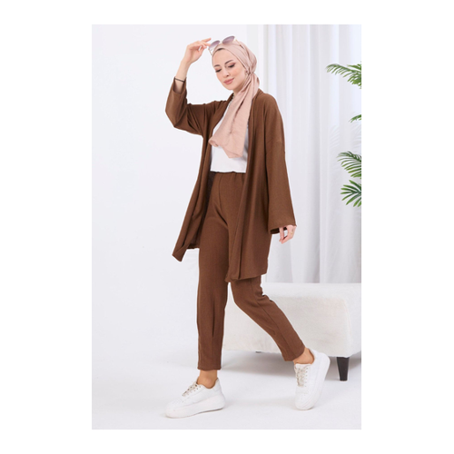 Bild von TOFİSA Modest Fashion Zweiteiler Braun Regular Fit für Damen