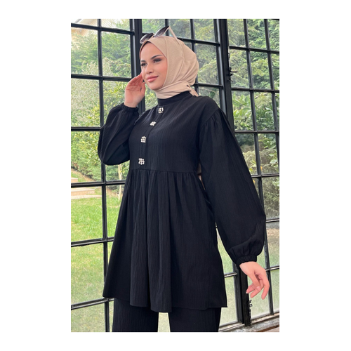 Bild von TOFİSA Schwarze Tunikahose – Eleganz für jede Gelegenheit