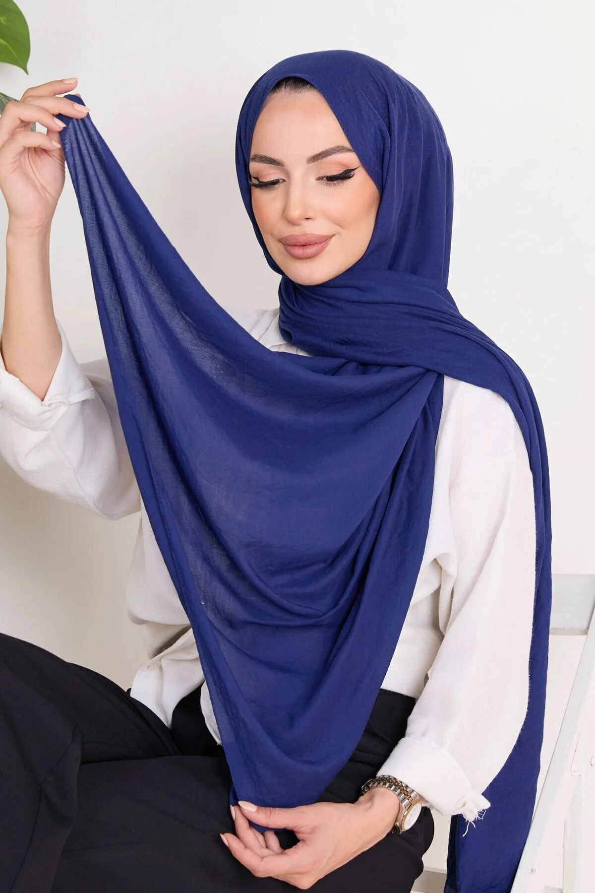 Bild von TOFİSA Marineblauer Mio Jazz-schal Uni, Mittelgroß, - für Damen - Einheitsgröße