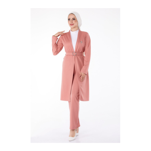 Bild von TOFİSA Rosa Set mit Strickjacke und Hose – für Damen in Größe 40