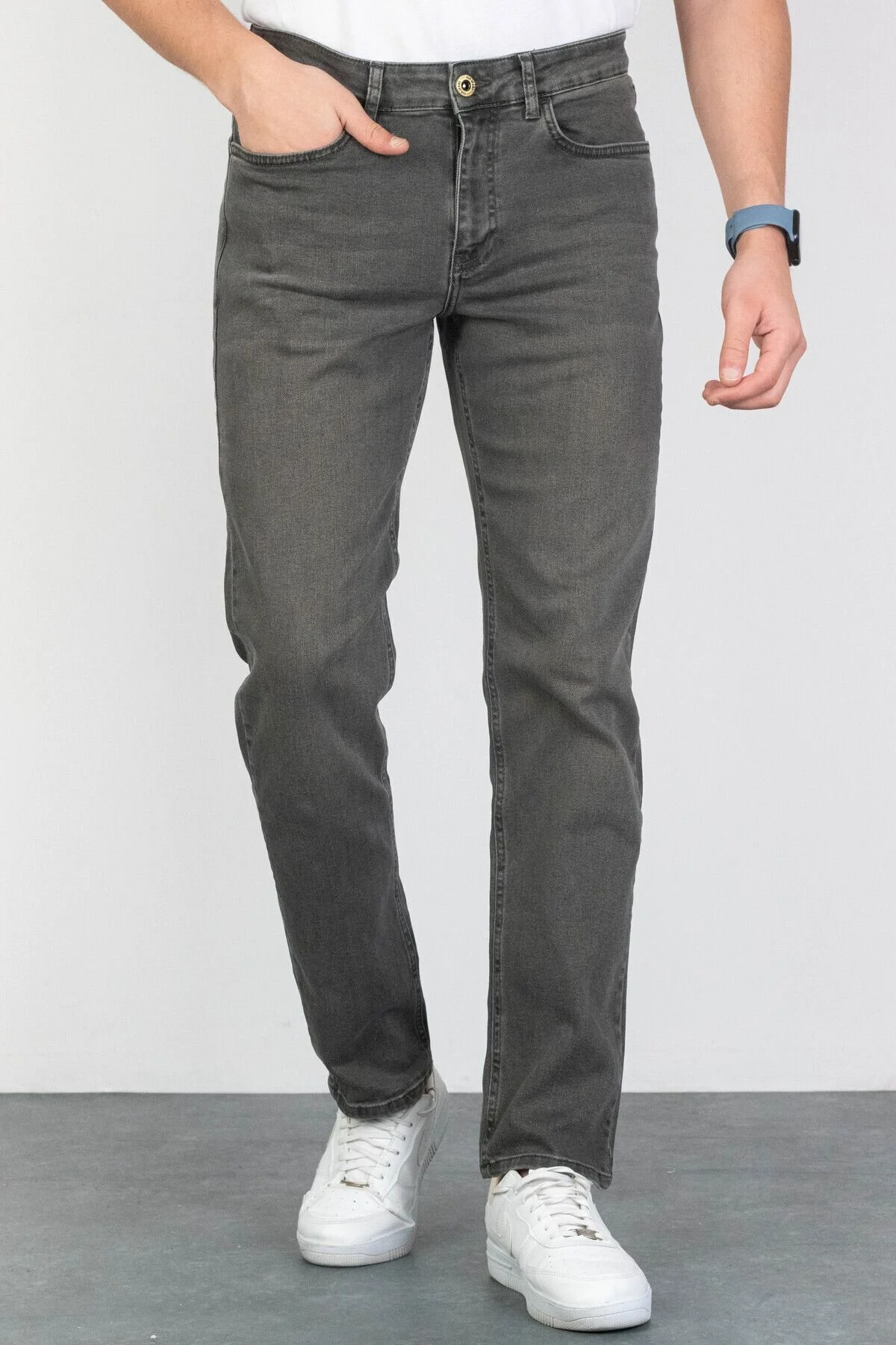 Bild von HLT JEANS Hellkhakifarbene Jeans Mit Normaler Passform, Entspannter Schnitt, Flexible Lycra-denim-jeans Hlthe001910 für Herren - 32/30