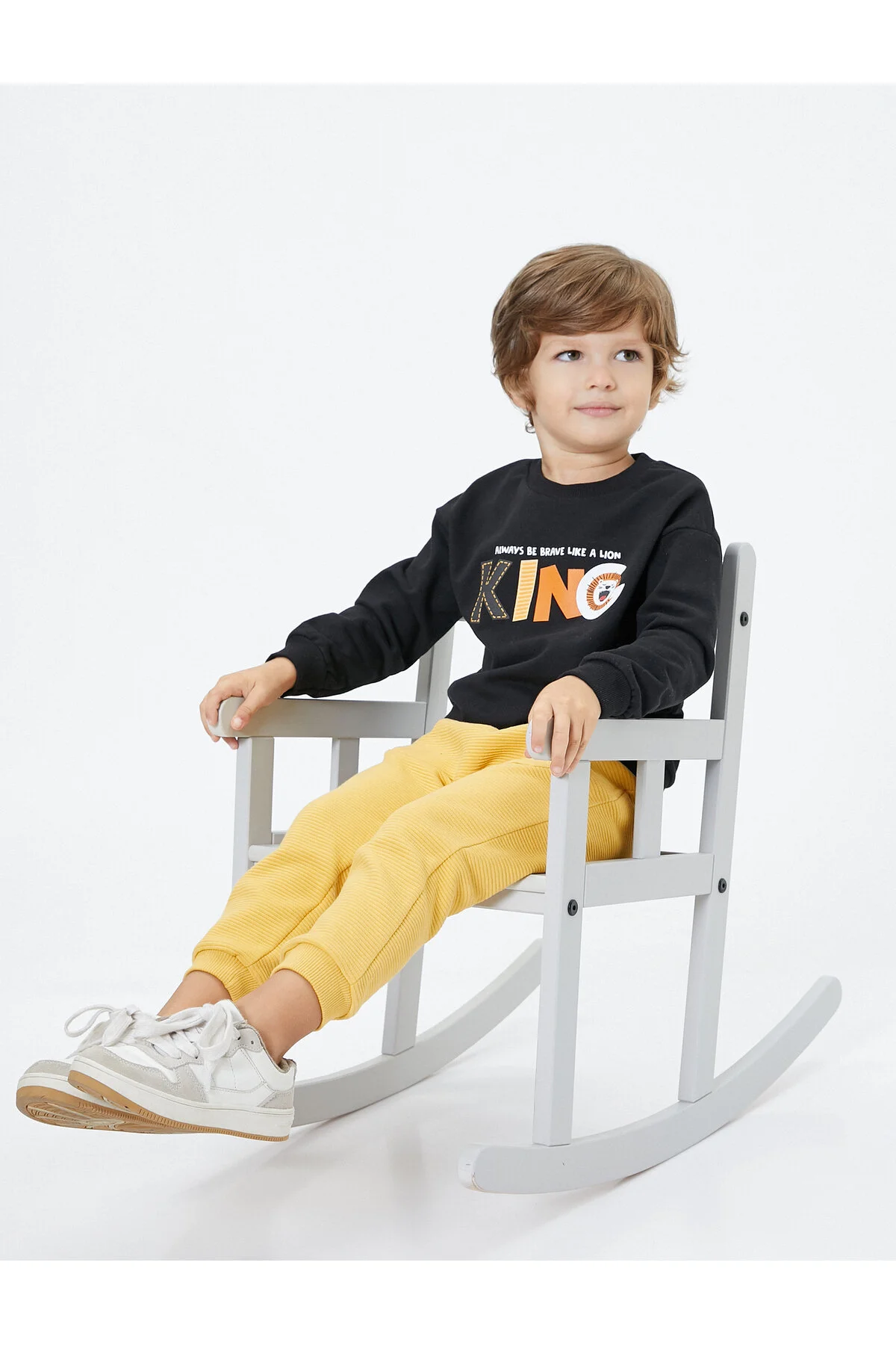 Bild von Koton Basic-jogger-jogginghose Aus Strukturierter Baumwolle Mit Taillenschnürung für Herren - 3–4 Jahre