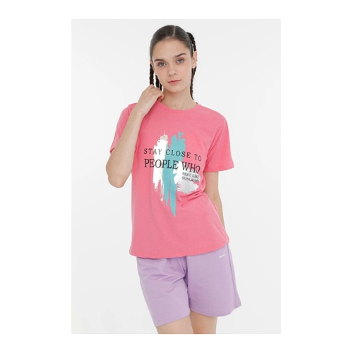 Bild von Kinetix Hellrosa Kurzarm-T-Shirt für Damen - S