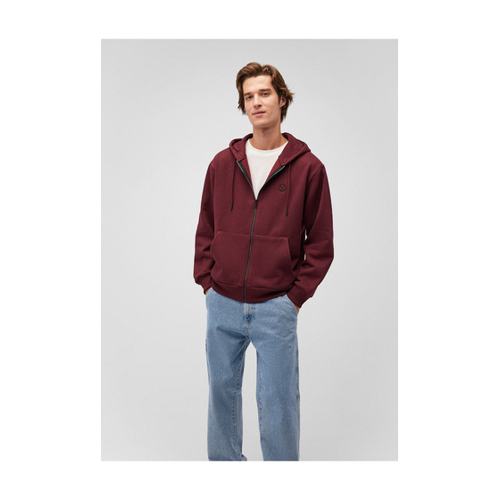 Bild von Mavi Claret Red Basic-Sweatshirt mit Kapuze und Reißverschluss für Herren
